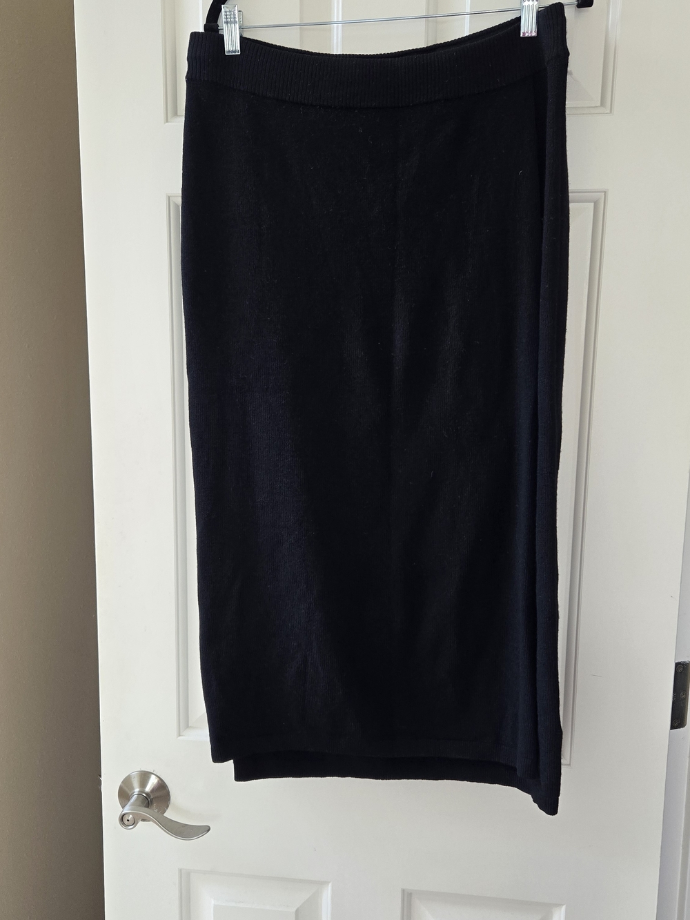 Jcrew Classic Black Knit Wrap Pencil Skirt